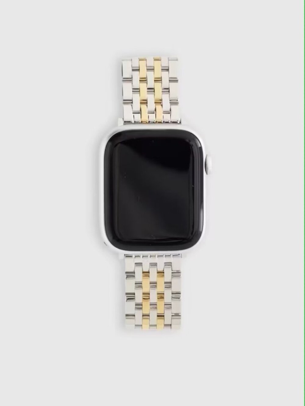 NWT Quince Apple Watch Band Stainless Steel Silver Gold Bracelet 44-49mm
